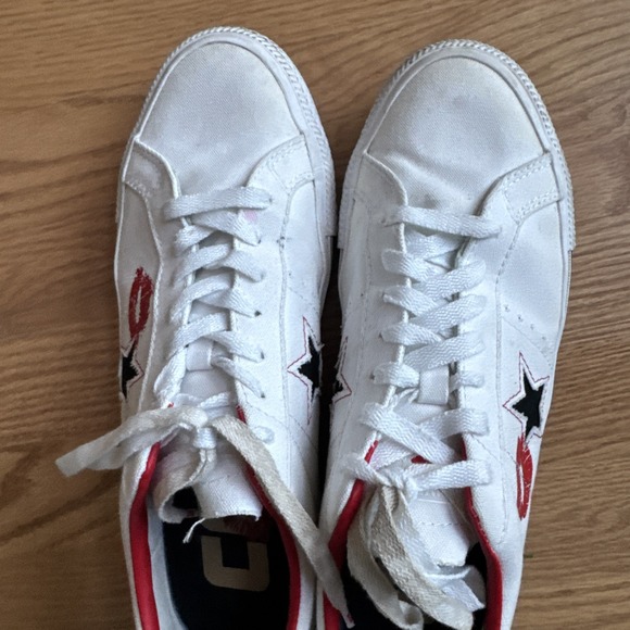 Converse One Star Lips Pro Sneakers Shoes Low Skate Canvas Lace Up Mens Size 9.5 - Picture 9 of 11